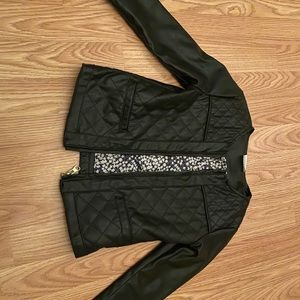 Toddler girls black faux leather jacket